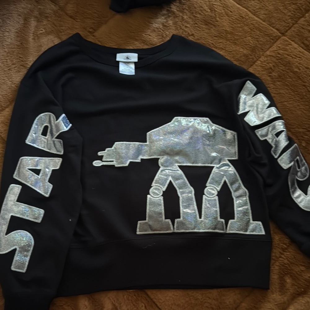 Star Wars Black Sweatshirt with Silver Graphics